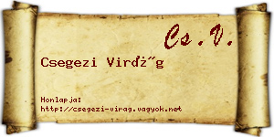 Csegezi Virág névjegykártya